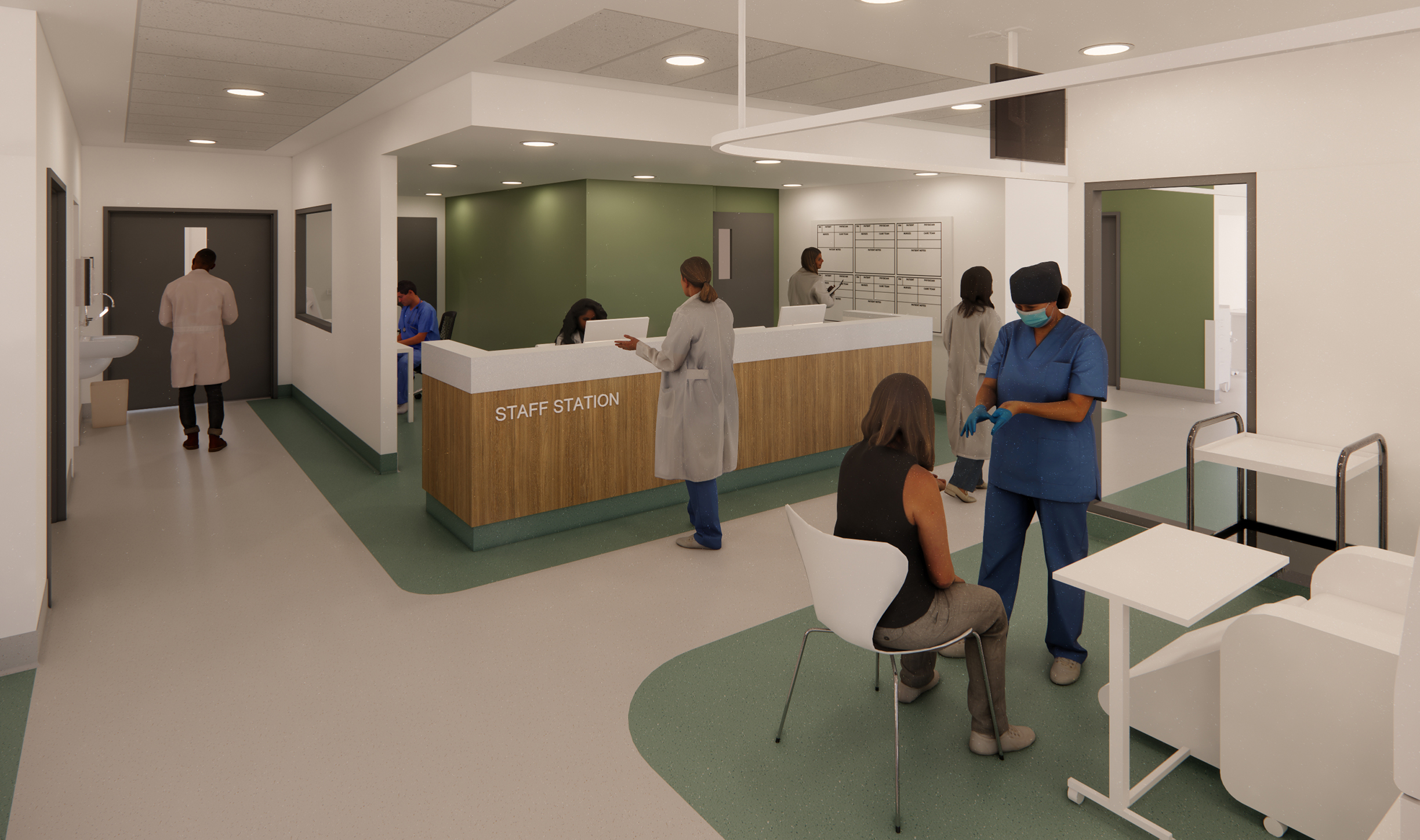 Artist impression showing the inside of of the Capricorn Coast (Yeppoon) Renal Dialysis unit