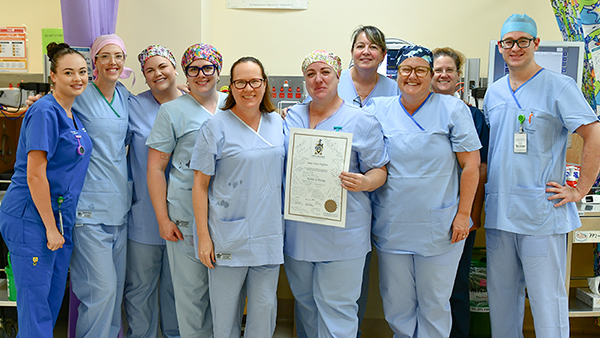 Emma Singleton and colleagues at Rockhampton Hospital